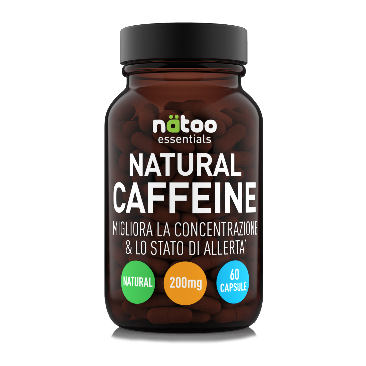 Caffeina Naturale Natoo 200 mg barattolo fronte