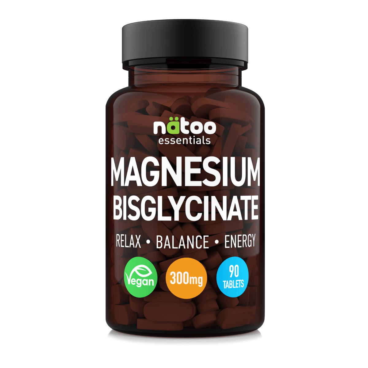 Magnesio Bisglicinato Natoo da 90 compresse, integratore di magnesio in forma chelata ad alta tollerabilità