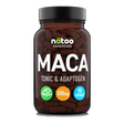 Barattolo da 90 capsule di Natoo Maca Essentials, integratore di Maca in capsule vegetali per energia e vitalità naturale