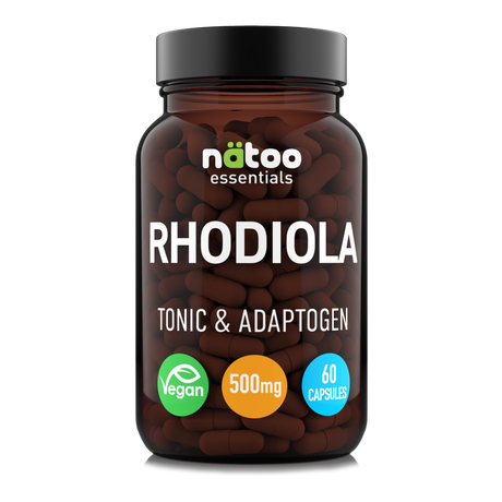 Integratore Rhodiola Rosea Nätoo Essentials 500mg in capsule vegetali