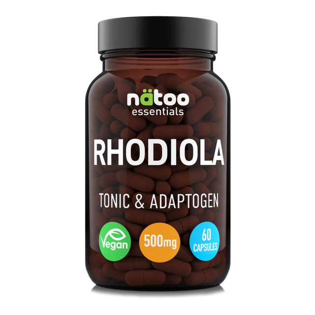 Integratore Rhodiola Rosea Nätoo Essentials 500mg in capsule vegetali