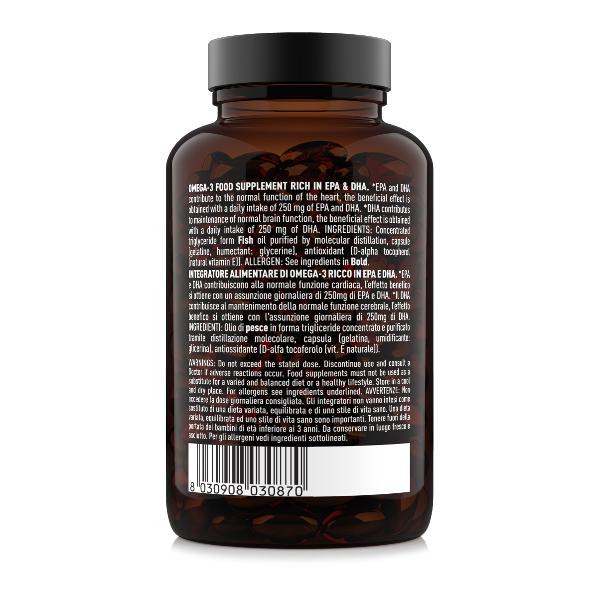 Ingredienti, modo d'uso e avvertenze Super Omega-3 Nätoo 180 perle, olio di pesce purificato per distillazione molecolare
