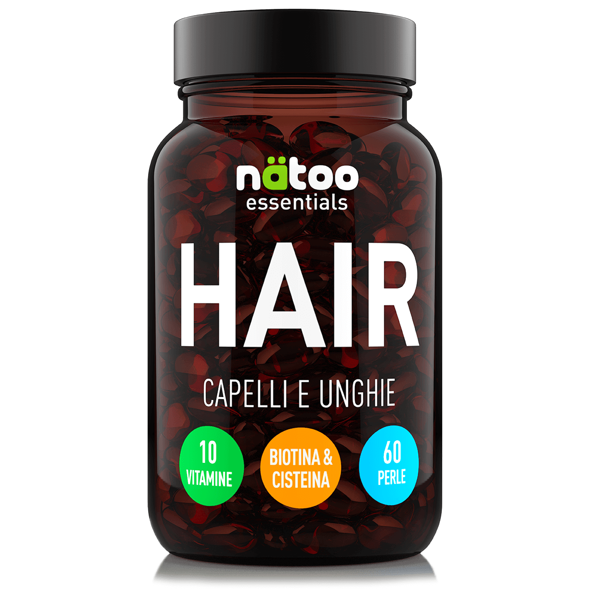 Integratore per capelli e unghie Hair Natoo con vitamine e minerali