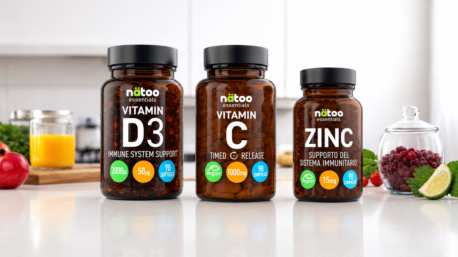 Vitamina C, D e zinco: il trio vincente per le difese di stagione