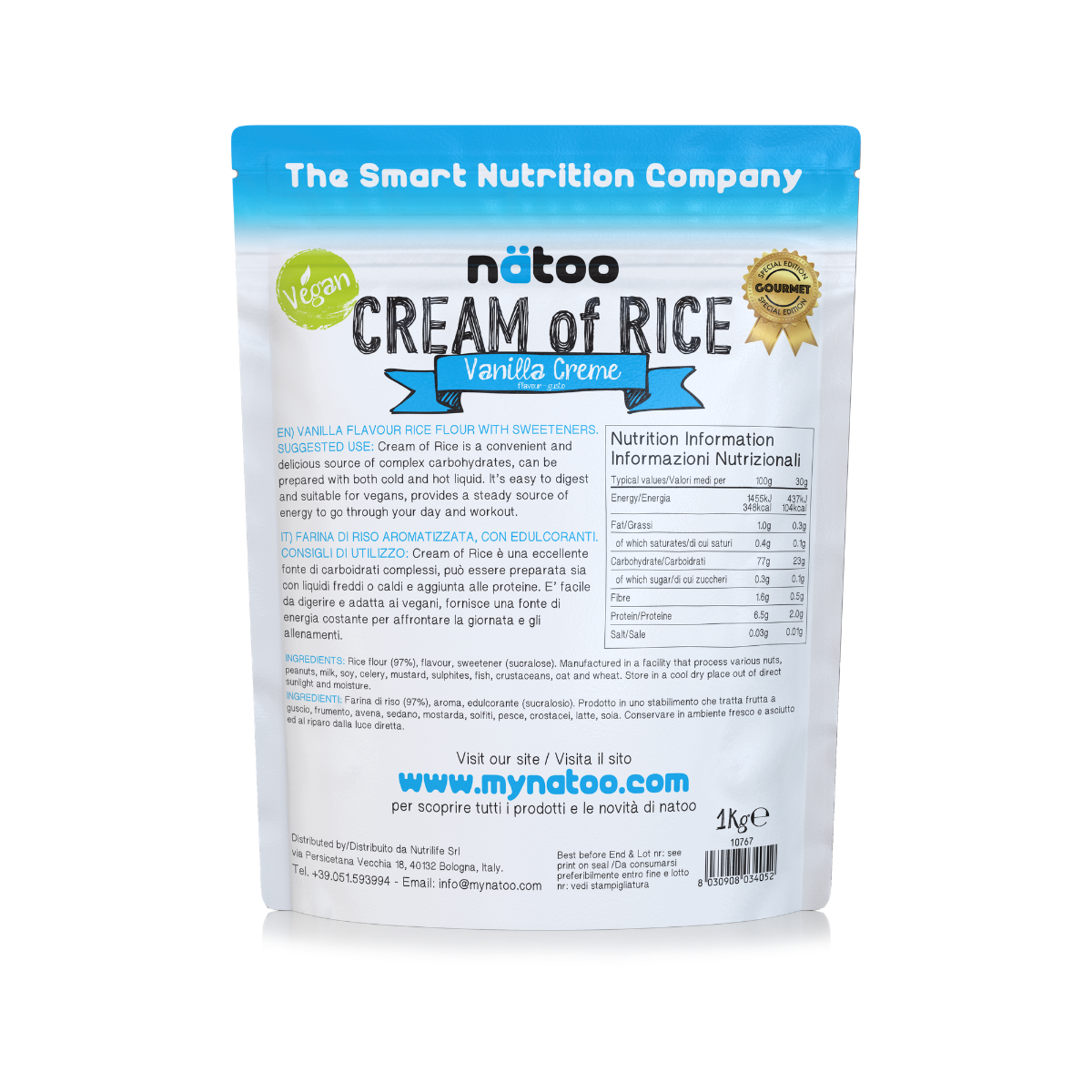 Crema di riso aromatizzata