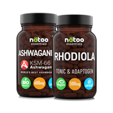 Pacchetto Ashwagandha e Rhodiola – integratori adattogeni naturali per stress, energia e concentrazione