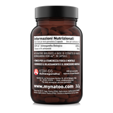 Retro etichetta Ashwagandha BIO KSM-66 60 capsule – valori nutrizionali e benefici naturali per stress e benessere mentale