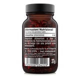 Astaxantina 4 mg in oleoresina Natoo retro flacone con informazioni nutrizionali.
