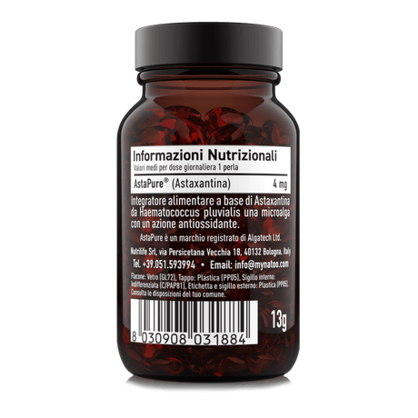 Informazioni nutrizionali e benefici Astaxantina AstaPure
