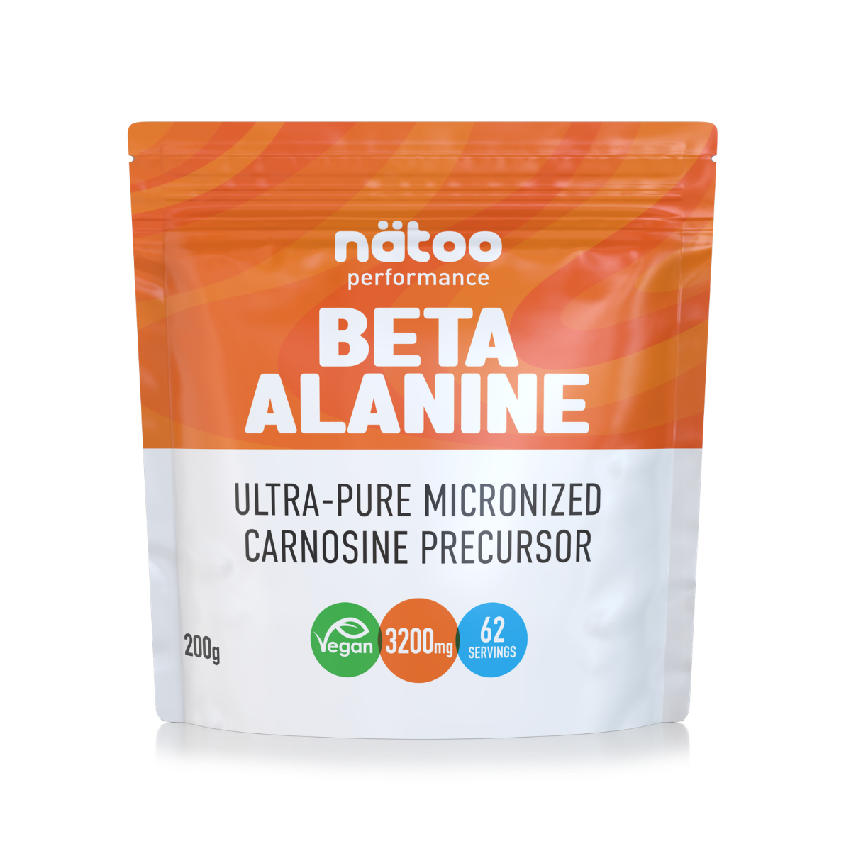 Beta Alanina Natoo Performance 200g ultra-pure micronized carnosine precursor 3200 mg 62 servings confezione frontale