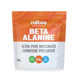 Beta Alanina Natoo Performance 200g ultra-pure micronized carnosine precursor 3200 mg 62 servings confezione frontale