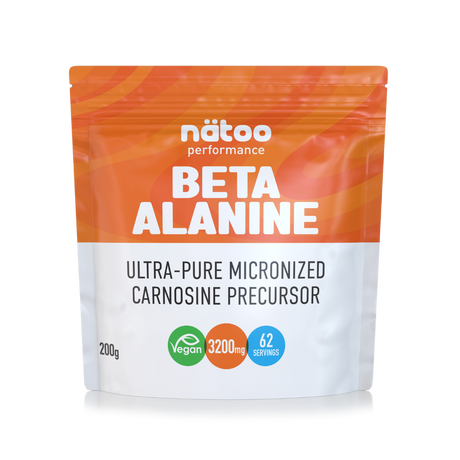 Beta Alanina Natoo Performance 200g ultra-pure micronized carnosine precursor 3200 mg 62 servings confezione frontale