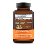 Etichetta Beta Alanina Natoo con tabella nutrizionale e info