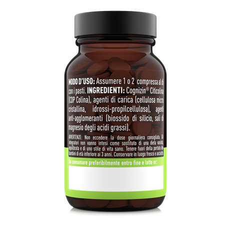 Citicolina Cognizin 250 mg Natoo Essentials modo d’uso, ingredienti e avvertenze integratore citicolina in compresse