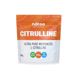 Citrullina in polvere MyNatoo formato 200 g, busta fronte, integratore sportivo in polvere pura