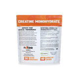 Etichetta nutrizionale creatina monoidrato Creapure Mynatoo 200 g con ingredienti e modalità d’uso