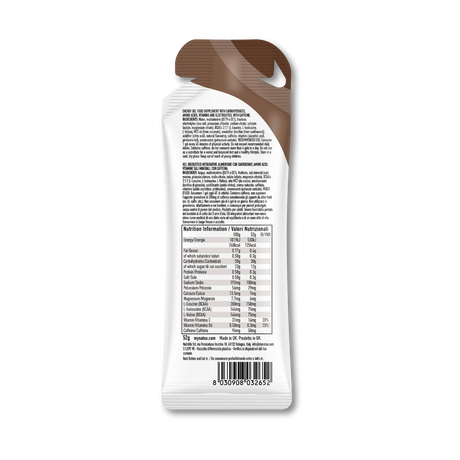 Etichetta valori nutrizionali gel energetico Coffee con caffeina