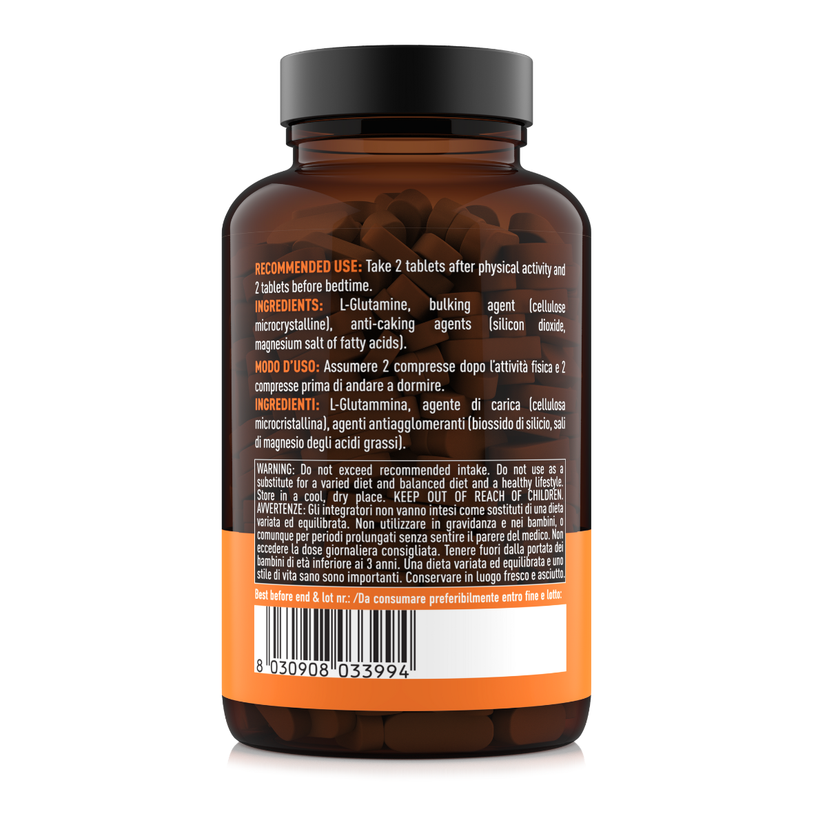 Tabella nutrizionale Glutammina in compresse Nätoo
