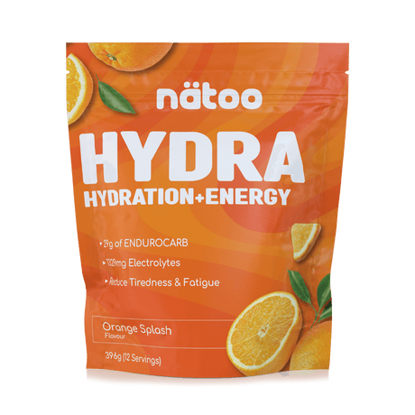 Hydra Nätoo carboidrati ed elettroliti gusto Orange Splash, busta 396 g fronte