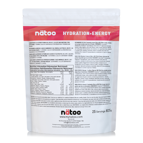 Etichetta valori nutrizionali di Hydra Pink Grapefruit 825 g