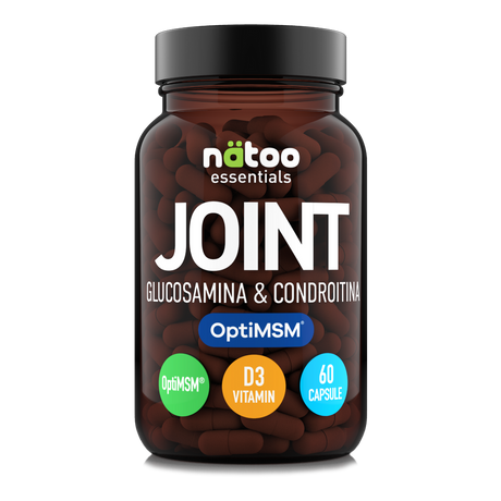 Joint Nätoo, glucosamina e condroitina con OptiMSM®, barattolo in vetro da 60 capsule