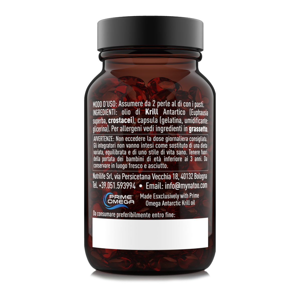 Ingredienti e modalità d’uso del Krill Oil Natoo integratore di olio di krill antartico