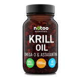 Barattolo Krill Oil Natoo – integratore di olio di krill antartico con Omega 3 EPA e DHA