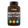 Magnesio Bisglicinato Natoo da 180 compresse, integratore di magnesio chelato per utilizzo quotidiano