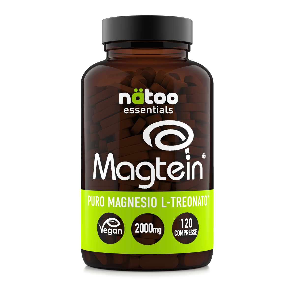 Magnesio Treonato Magtein® MyNatoo in compresse – integrazione prolungata per memoria e concentrazione, barattolo da 120 compresse