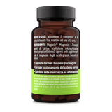 Etichetta posteriore del Magnesio Treonato Magtein® MyNatoo da 60 compresse con ingredienti e modalità d’uso