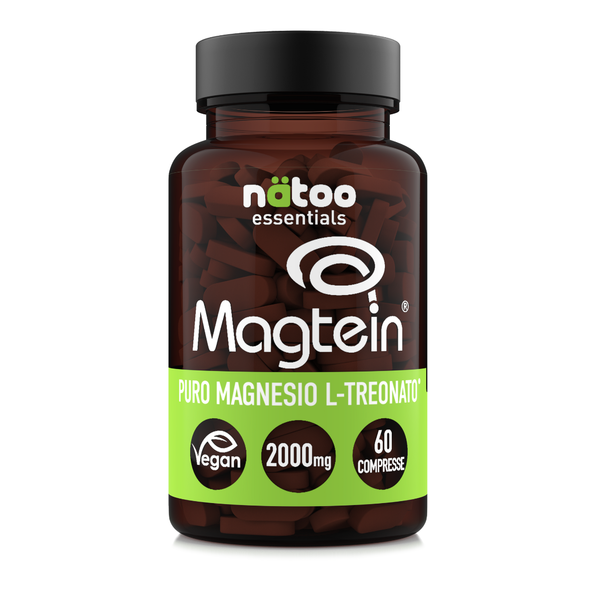Integratore di Magnesio Treonato Magtein® MyNatoo in compresse – supporto a memoria, concentrazione e funzioni cognitive, formato 60 compresse