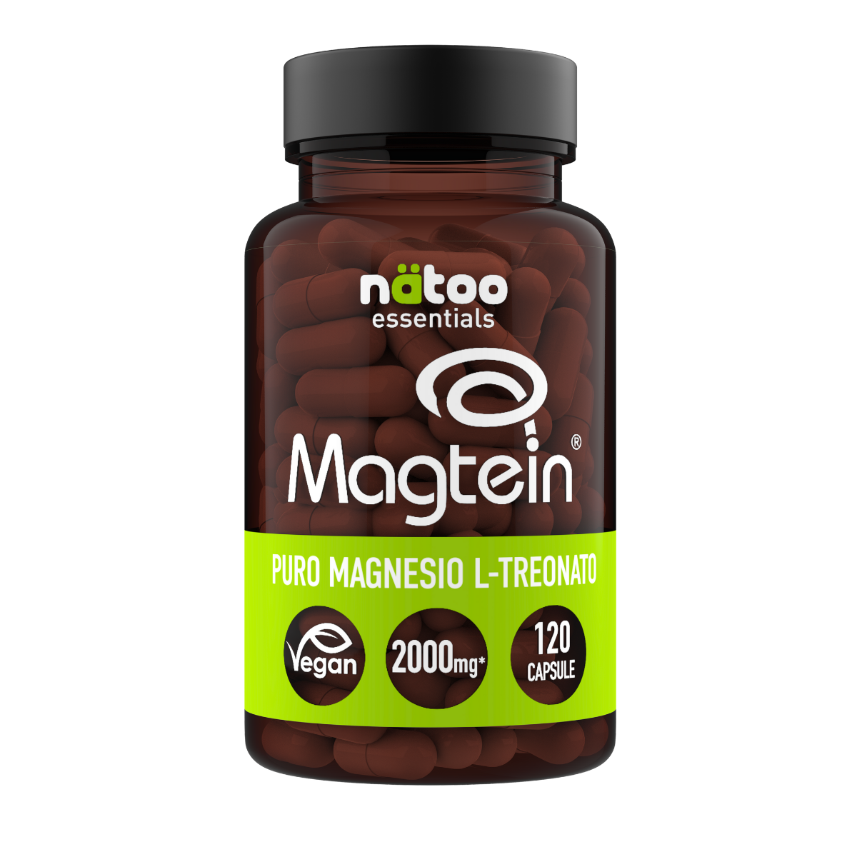 Magnesio Treonato Magtein® Natoo in capsule – integratore di magnesio L-treonato da 120 capsule