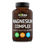 Magnesium Complex Natoo da 180 compresse, integratore di magnesio a 3 fonti per uso quotidiano e sportivi