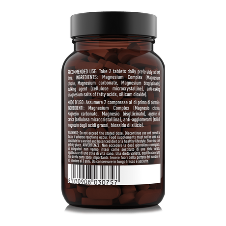 Ingredienti e modo d’uso di Magnesium Complex Natoo 90 compresse, integratore di magnesio completo a 3 fonti