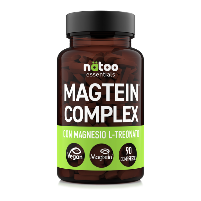 Magtein Complex Natoo integratore di magnesio con magnesio L-treonato Magtein, taurato e pidolato – confezione da 90 compresse