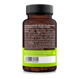 Etichetta laterale destra Nätoo Beauty Complex con ingredienti completi, modo d'uso 3 capsule al giorno e avvertenze del prodotto