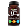 Barattolo in vetro Nätoo Beta Carotene Essentials 6,6mg – 60 perle, 138% VNR Vitamina A, vista frontale