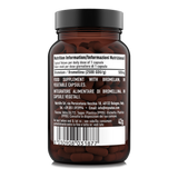 Etichetta posteriore sinistra Nätoo Bromelain in capsule vegetali: 500mg di bromellina 2500 GDU/g per dose giornaliera di 1 capsula, barattolo da 60 capsule, prodotto da Nutrilife Srl, Bologna