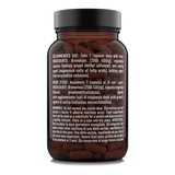 Etichetta posteriore destra Nätoo Bromelain: modo d'uso (1 capsula al dì con i pasti), lista ingredienti completa in italiano e inglese (bromellina 2500 GDU/g, capsula vegetale in idrossipropilmetilcellulosa, sali di magnesio, cellulosa microcristallina) e avvertenze
