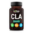Barattolo in vetro Nätoo CLA Tonalin® Essentials – 90 softgel, 2400mg di acido linoleico coniugato per dose, 80% CLA attivo, vista frontale