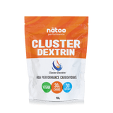 Busta Nätoo Cluster Dextrin™ High Performance Carbohydrate – HBCD certificata Glico Nutrition, 30g carboidrati per dose, 900g 30 porzioni, vegana, vista frontale