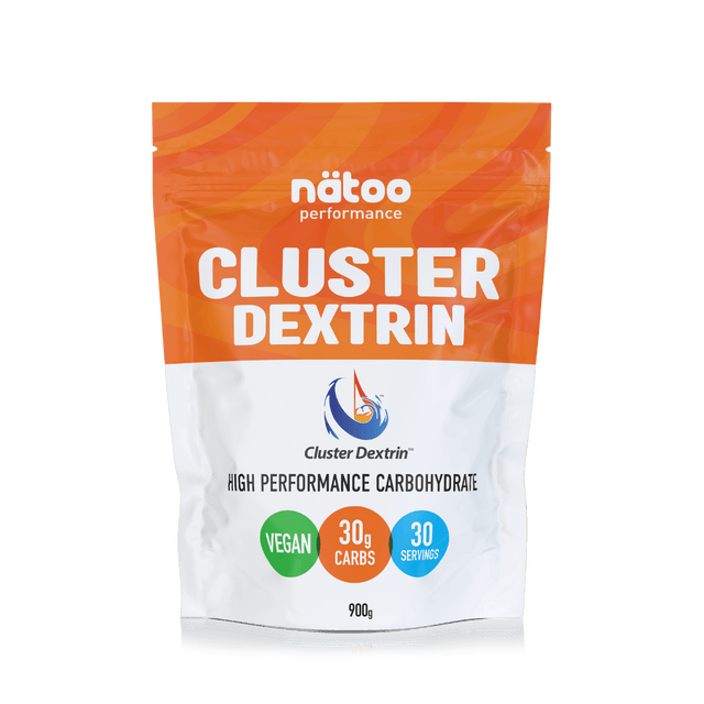 Busta Nätoo Cluster Dextrin™ High Performance Carbohydrate – HBCD certificata Glico Nutrition, 30g carboidrati per dose, 900g 30 porzioni, vegana, vista frontale