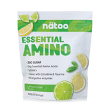 Confezione Nätoo Essential Amino gusto Lemon Lime Formato 420g (30 porzioni) – integratore di aminoacidi essenziali EAA e BCAA 2:1:1, zero zuccheri, con Glutammina, Citrullina e Taurina ed enzimi digestivi