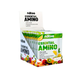 Confezione Nätoo Essential Amino monoporzioni gusto Lemon Lime, 20 bustine da 14g – aminoacidi essenziali EAA e BCAA pronti all'uso, zero zuccheri, ideali da borsone o ufficio