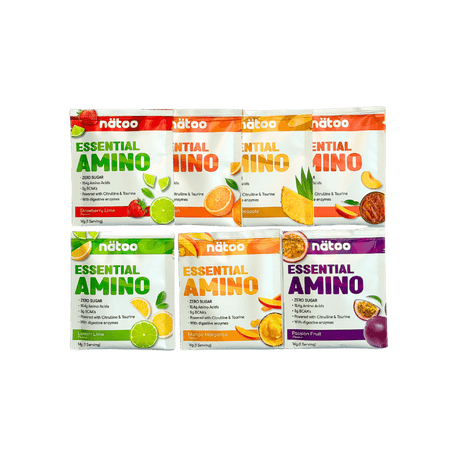 Bustine monodose da 14g del Pack Degustazione Essential Amino