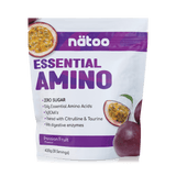 Confezione Nätoo Essential Amino gusto Passion Fruit formato 420g (30 porzioni) – integratore di aminoacidi essenziali EAA e BCAA 2:1:1, zero zuccheri, con Glutammina, Citrullina e Taurina ed enzimi digestivi