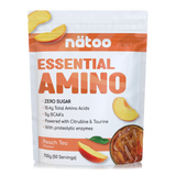 Confezione Nätoo Essential Amino gusto Peach Tea formato 700g (50 porzioni) – integratore di aminoacidi essenziali EAA e BCAA 2:1:1, zero zuccheri, con Glutammina, Citrullina e Taurina ed enzimi digestivi
