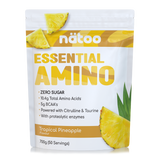 Confezione Nätoo Essential Amino gusto Tropical Pineapple formato 700g (50 porzioni) – integratore di aminoacidi essenziali EAA e BCAA 2:1:1, zero zuccheri, con Glutammina, Citrullina e Taurina ed enzimi digestivi