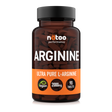 Barattolo in vetro Nätoo Arginine Ultra Pure L-Arginina 2000mg – 90 compresse vegane Made in Italy, vista frontale