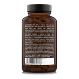 Etichetta posteriore 180 capsule Natoo Maca Essentials con ingredienti, modo d’uso e avvertenze